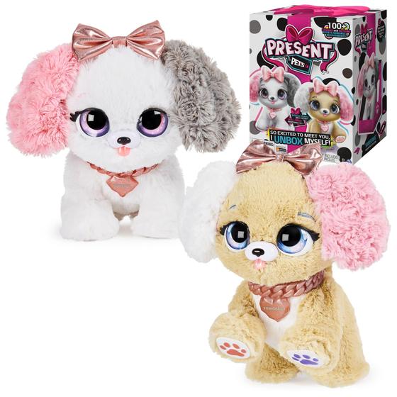 Imagem de Brinquedo de pelúcia interativo Surprise Pet Present Pets Fancy Puppy