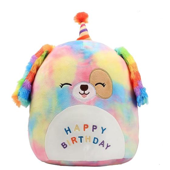 Imagem de Brinquedo de pelúcia LSYEE Happy Birthday Dog Rainbow 35 cm, presente infantil