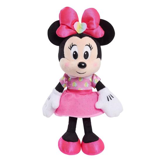 Imagem de Brinquedo de Pelúcia Minnie Mouse Disney Junior - 20cm com Vestido Rosa