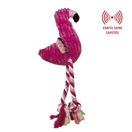 Imagem de Brinquedo de Pelúcia para Cachorro - Flamingo 40cm - Sap