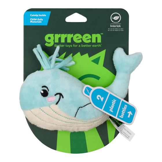 Imagem de Brinquedo de Pelúcia para Gatos GRRREEN Whale - Kicker com Catnip