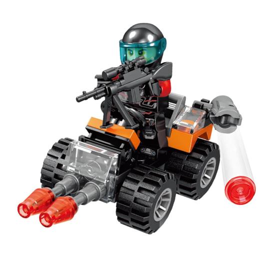 Imagem de Brinquedo De Plástico Para Montar e Desmontar Heróis vs Vilões Dark Naja/Kurk 46 Peças Polibrinq