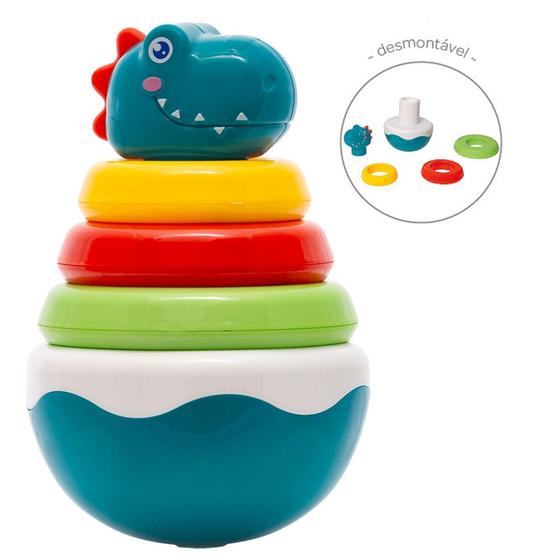 Imagem de Brinquedo Didatico Dino Com Argolas Buba