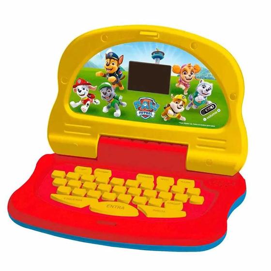 Imagem de Brinquedo Didático Laptop Infantil Patrulha Canina Bilíngue Educativo Com Atividades 
