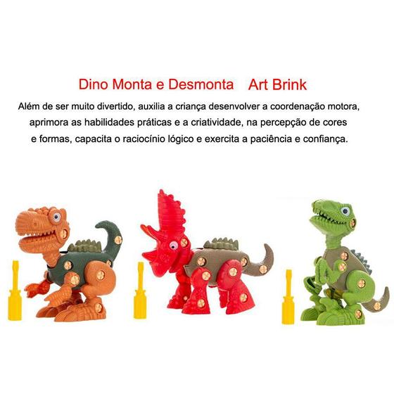 Brinquedo Dino Monta e Desmonta Dinossauro Vermelho Diversão - Art ...