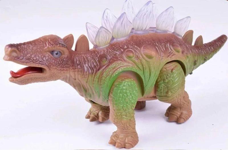 Imagem de Brinquedo Dinossauro Estegossauro Anda Luz Som Movimento. - 99 toys