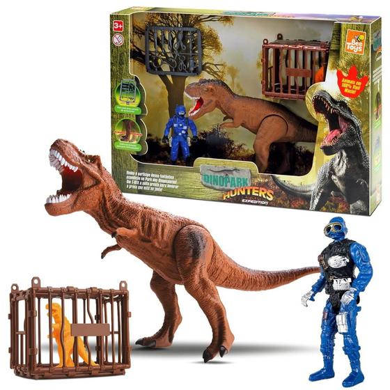 Imagem de Brinquedo Dinossauro Grande Com Boneco E Acessórios - Bee Toys