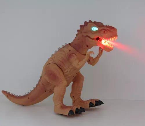 Imagem de Brinquedo dinossauro que brilha os olhos e solta fumaça