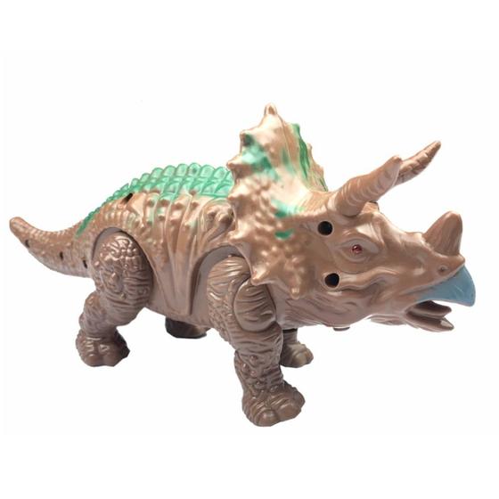 Imagem de Brinquedo Dinossauro Triceratops Com Som Luz E Movimento 23cm