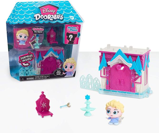 Imagem de Brinquedo Disney Doorables Mini Playset, Castelo congelado de Elsa, Multi-Cor.