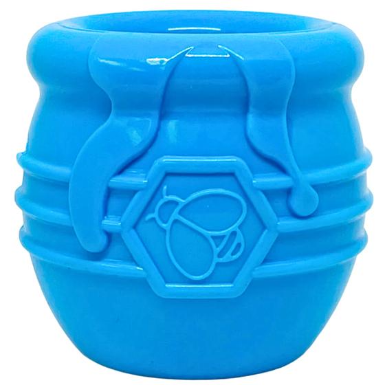 Imagem de Brinquedo Dispenser Honey Pot Sodapup Mordedor Recheável Pote de Mel Para Cães Grande - Azul