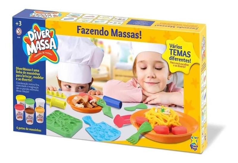 Brinquedo Diver Massa -fazendo Massas- Divertoys Ref: 8058 - Massinha ...