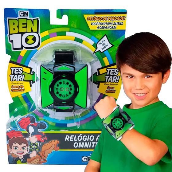 Imagem de Brinquedo Do Ben 10 Relógio Digital Omnitrix Com 10 Frases Em Português Som e Luz