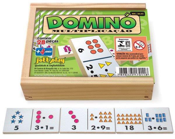 Imagem de Brinquedo Dominó Multiplicação 28 Peças