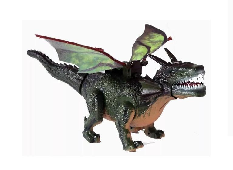 Imagem de Brinquedo Dragao 45 Cm Que Bate Asas Anda Dinossauro