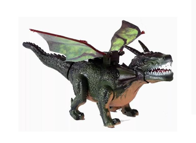 Brinquedo Dragao 45 Cm Que Bate Asas Anda Dinossauro - Toy King ...