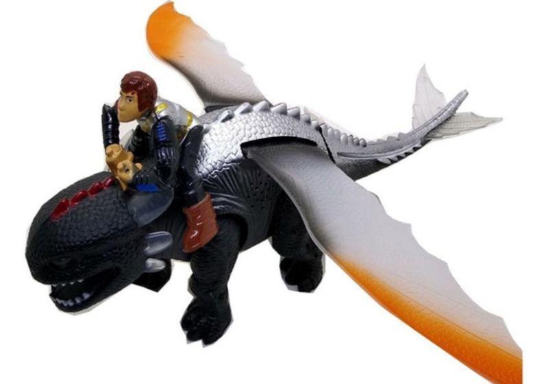 Brinquedo Dragão com Boneco Movimentos Luz e Som - 99 Toys - Bonecos ...