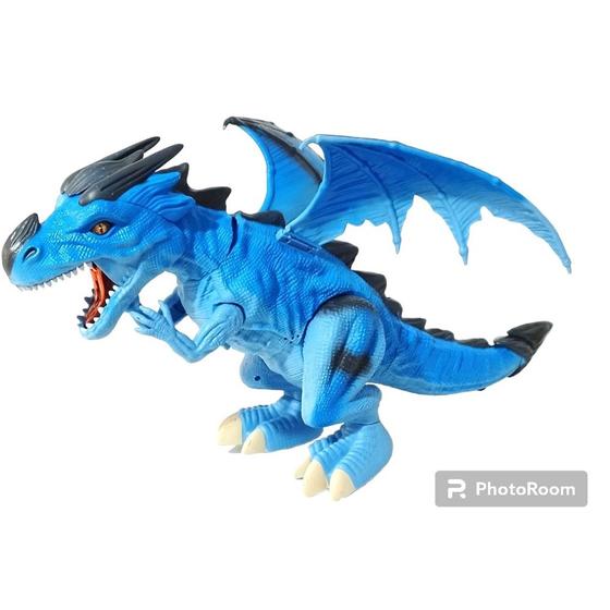 Imagem de Brinquedo Dragão Dinossauro Jurássico Com Asas E Projetor (Azul)