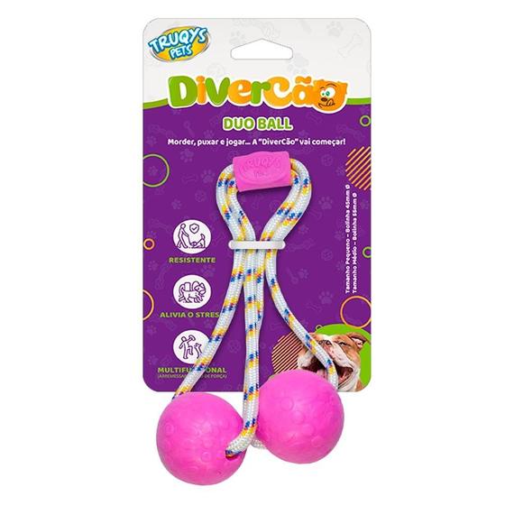 Imagem de Brinquedo Duo Ball Divercão Rosa - Tam. M