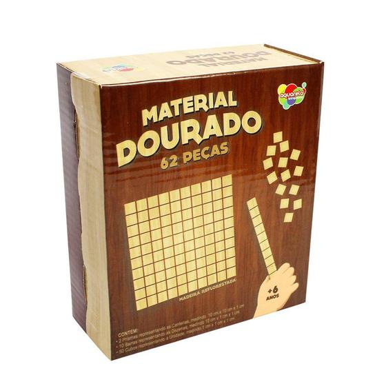 Imagem de Brinquedo educ material dourado  madeira 62pcs r.127 - AQUARELA BRINQUEDOS