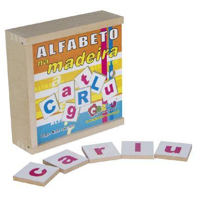 Imagem de Brinquedo educacional - alfabeto na madeira mdf - 26 pc