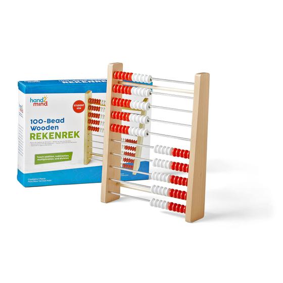 Imagem de Brinquedo educativo Abacus hand2mind 100 Bead Wooden Rekenrek