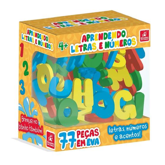 Brinquedo Educativo Aprendendo Letras E Números Com 77 Peças Em EVA ...