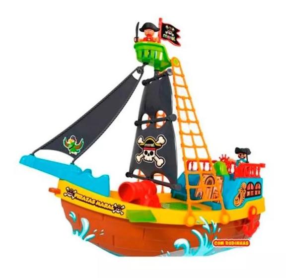 Imagem de Brinquedo Educativo Barco Pirata Navio Maral 23 Peças 2121