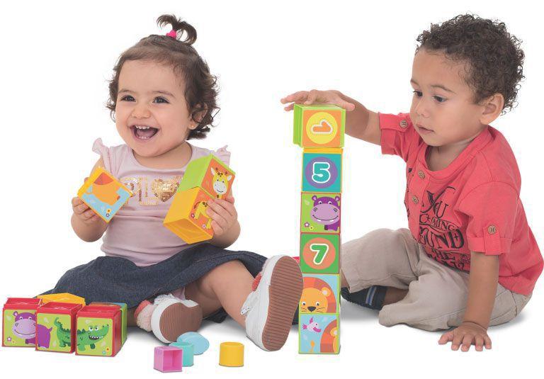 Imagem de Brinquedo Educativo Cubinhos 5 em 1 - Mercotoys