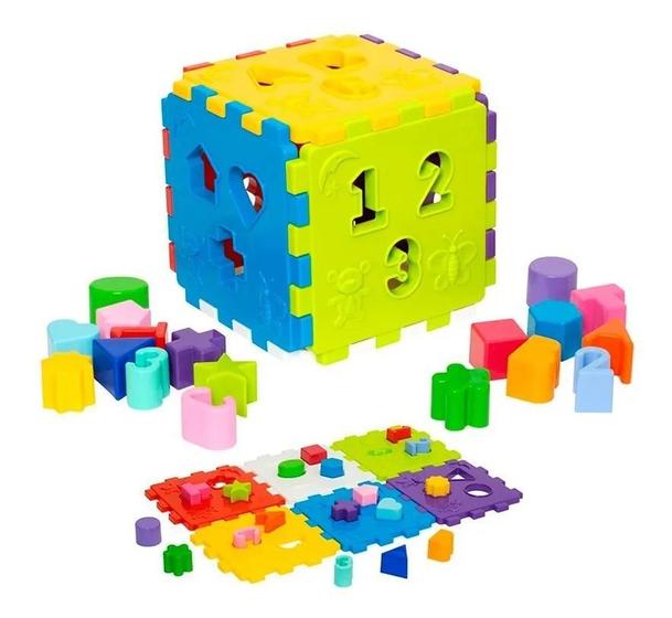 Imagem de Brinquedo Educativo Cubo Didático Com Blocos 403