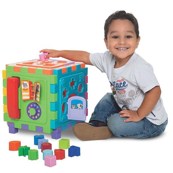 Imagem de Brinquedo Educativo Cubo Didatico Grande Formas Geometricas