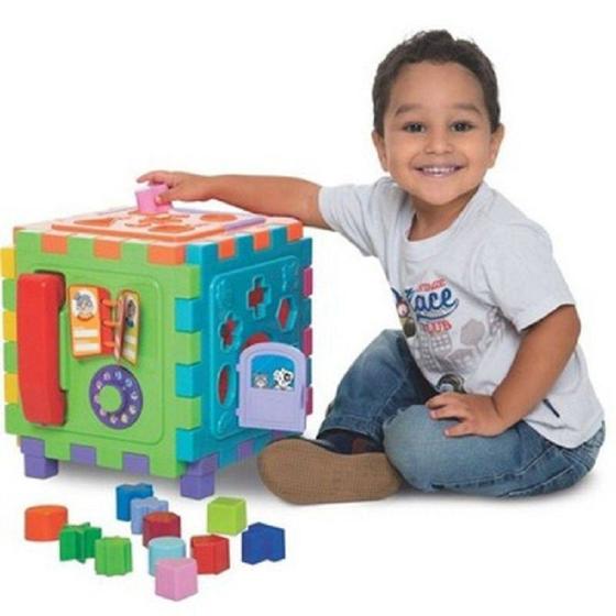 Imagem de Brinquedo Educativo Cubo Didático Grande Solapa - Mercotoys