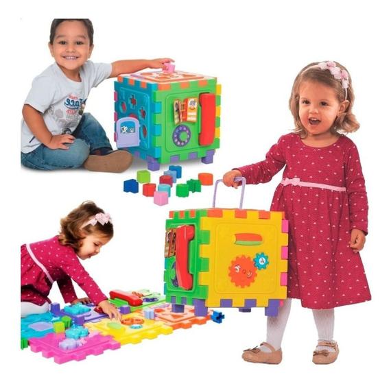 Imagem de Brinquedo Educativo Cubo Didático Telefone Encaixar Grande - Brinquedo Pedagógico Educativo bebê 