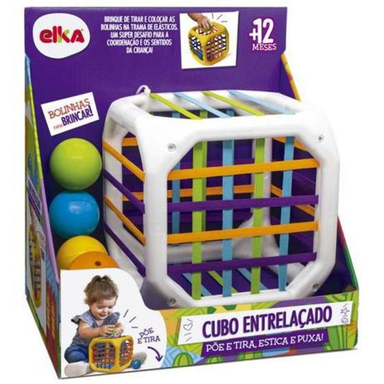 Imagem de Brinquedo Educativo Cubo Entrelaçado Infantil - Elka 1171