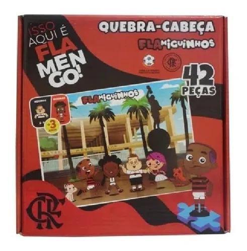 Imagem de Brinquedo Educativo de Montar Quebra-cabeça Flamengo Flamiguinhos
