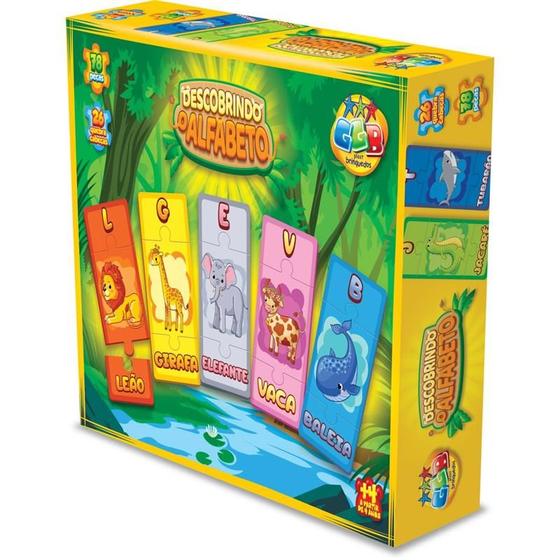 Imagem de Brinquedo educativo descobrindo o alfabeto 78pcs ggb plast