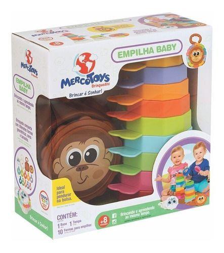 Imagem de Brinquedo Educativo Didático Empilha Baby Macaco - Mercotoys