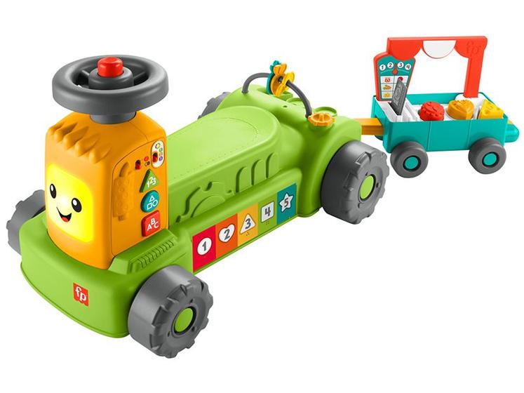 Brinquedo Educativo Fisher-Price Trator de - Aprendizagem 4 em 1 Mattel 6 Peças Imagem de Brinquedo Educativo Fisher-Price Trator de