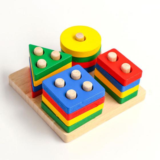 Brinquedo Educativo Formas Geometricas De Madeira - TY357436 - XMtoys ...