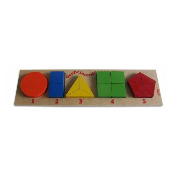 Imagem de Brinquedo Educativo Formas Geométricas Geobrincando - Carimbras