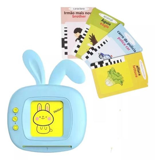 Imagem de Brinquedo Educativo Infantil Fala  Inglês e Português  Alfabetização Bilingue Apraxia Autismo Cartões Cards