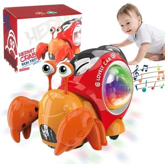 Imagem de Brinquedo Educativo Interativo Infantil Bebê Caracol do Mar Ermita Exploração Divertida Brinquedo Divertido Fujão