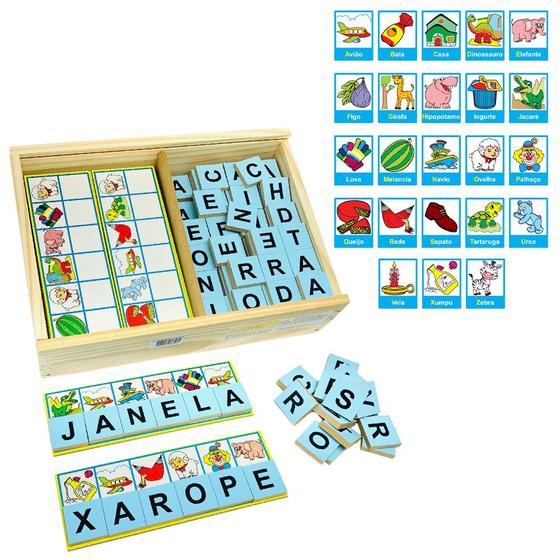 Brinquedo Educativo Letras P/ Alfabetização Imagem e Escrita ...