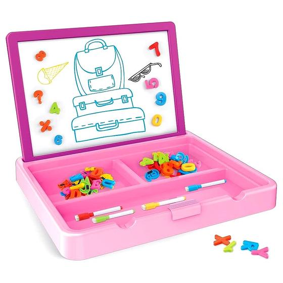 Brinquedo Educativo Maleta com Lousa Números Letras 72 Pçs Menor preço em Brinquedo Educativo Maleta com Lousa Números Letras 72 Pçs