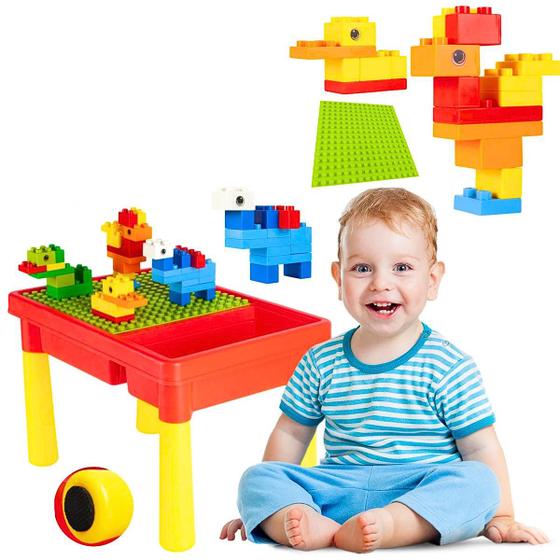 Imagem de Brinquedo Educativo Mesa Didática Infantil Interativa Blocos