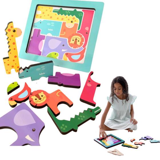 Imagem de Brinquedo Educativo Montar Encaixar Criança Autismo Presente Criança Menino Menina 3 4 5 anos TEA Autista