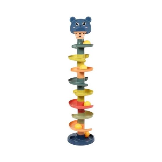 Imagem de Brinquedo Educativo Montessori - Torre de Rolamento para Bebês - Desenvolvimento de Habilidades