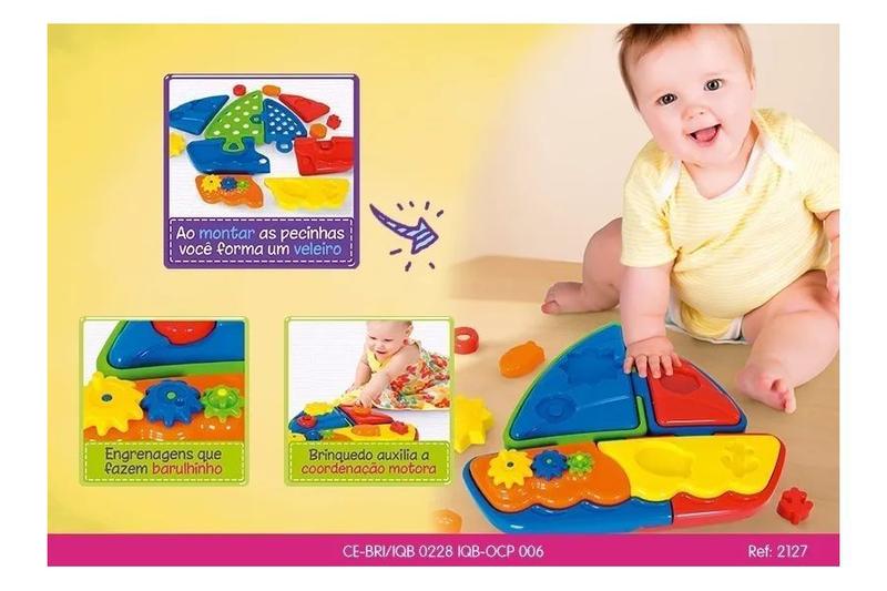 Imagem de Brinquedo Educativo Quebra Cabeça Veleiro Bebe Play Time