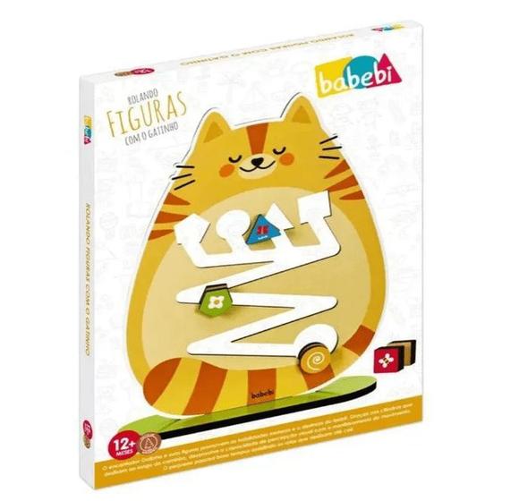 Imagem de Brinquedo Educativo Rolando Figuras Com O Gatinho - Babebi