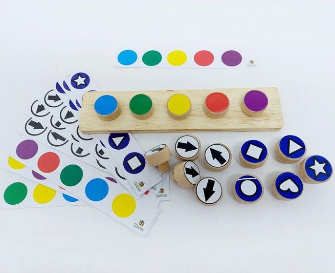 Imagem de Brinquedo Educativo Rosqueando - Cores, Formas e Setas
